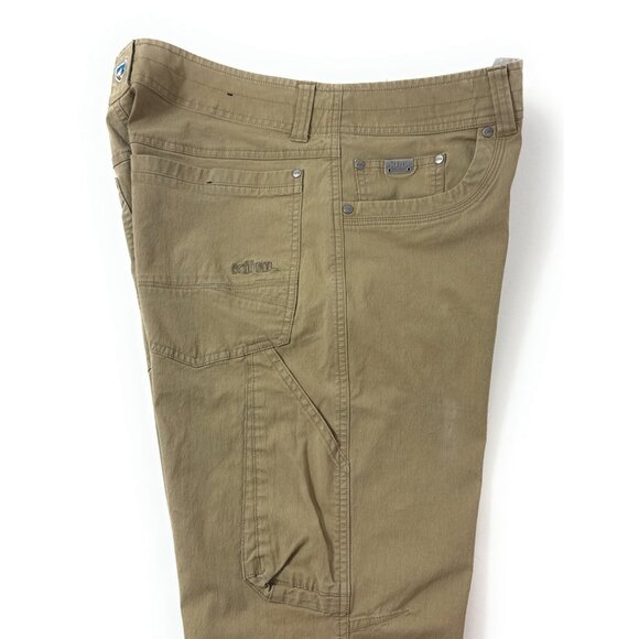 Kuhl Revolvr Pants Mens Vintage Patina Dye Outdoor Hiking Work Size 34x30 Khaki - Picture 2 of 14